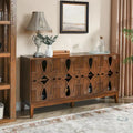 Bahut-buffet de style moderne du milieu du siècle avec rangement, armoire de rangement avec 4 portes et étagères réglables