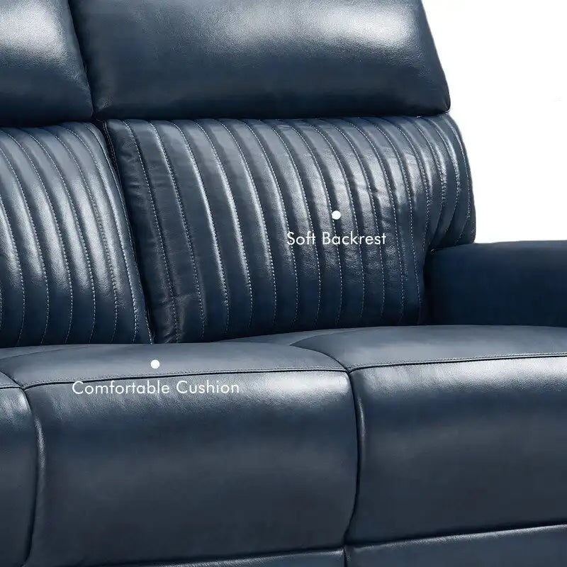 Canapé inclinable électrique zéro gravité en cuir de 83,5 po avec appuie-tête et support lombaire électriques, ports USB et USB-C