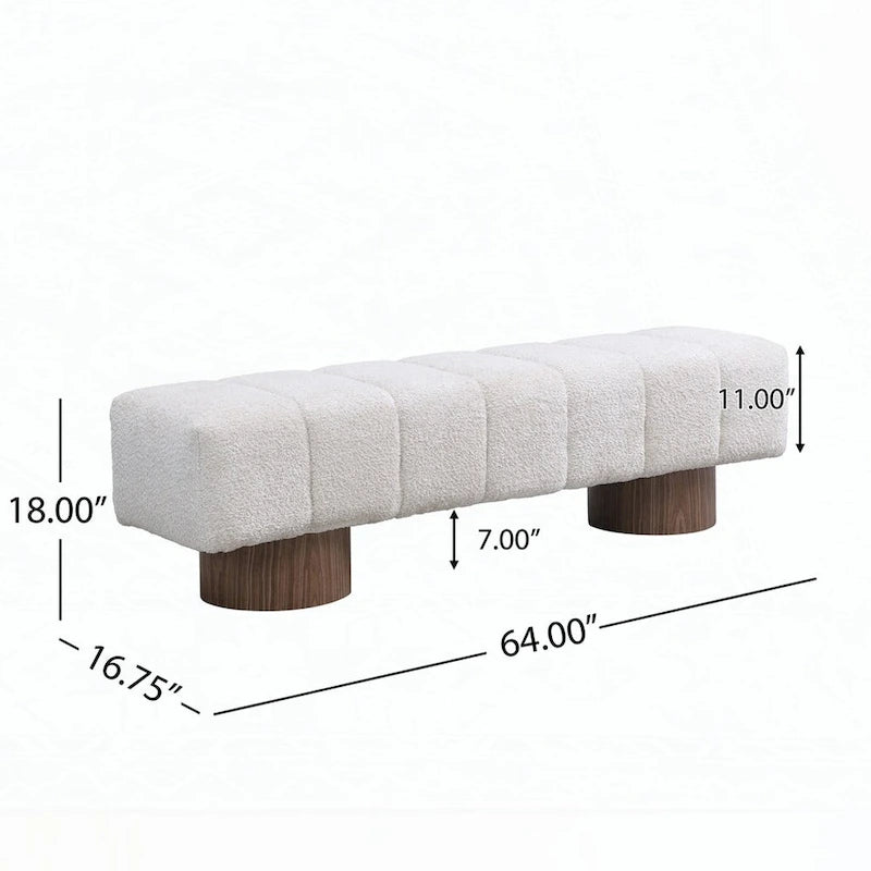 Banc ottoman d'entrée en bout de lit sans assemblage