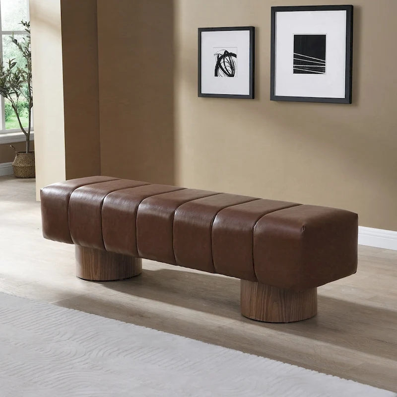 Banc ottoman d'entrée en bout de lit sans assemblage