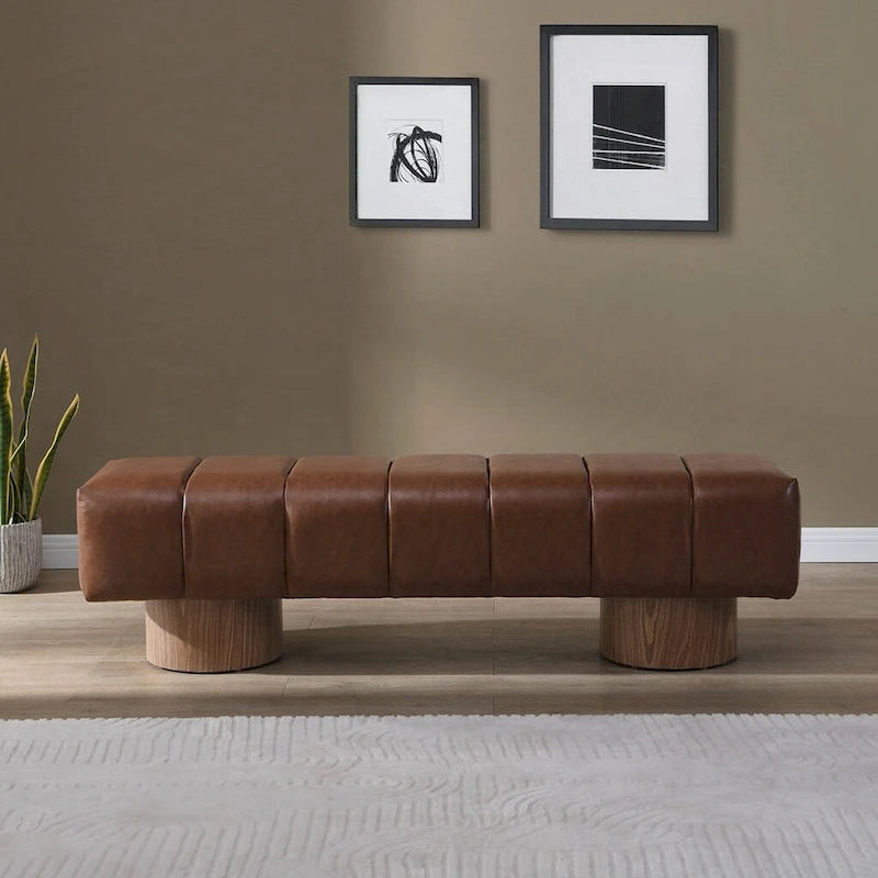Banc ottoman d'entrée en bout de lit sans assemblage