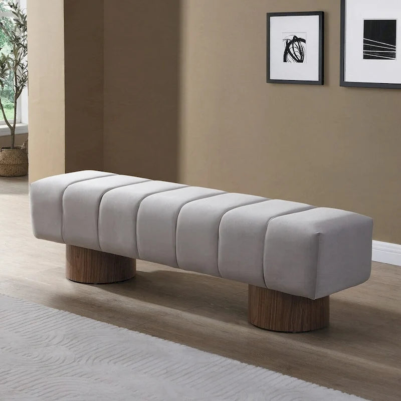 Banc ottoman d'entrée en bout de lit sans assemblage