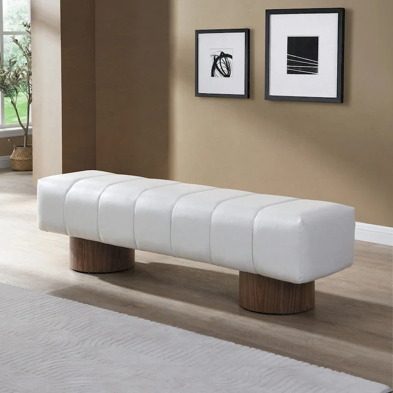 Banc ottoman d'entrée en bout de lit sans assemblage