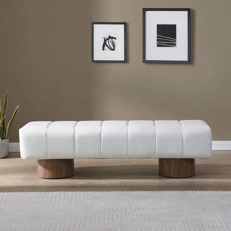 Banc ottoman d'entrée en bout de lit sans assemblage
