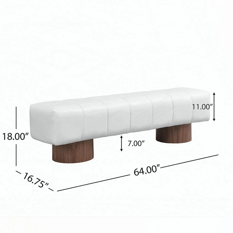 Banc ottoman d'entrée en bout de lit sans assemblage