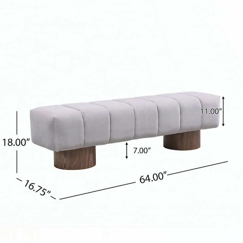 Banc ottoman d'entrée en bout de lit sans assemblage