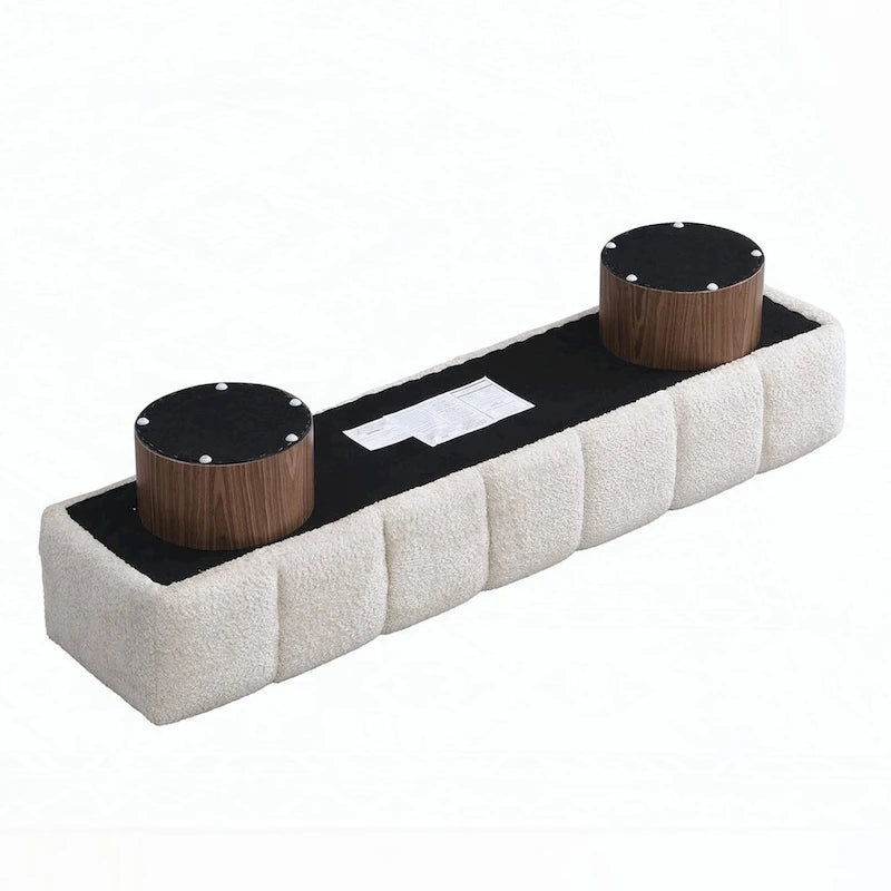 Banc ottoman d'entrée en bout de lit sans assemblage