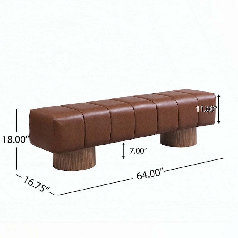 Banc ottoman d'entrée en bout de lit sans assemblage