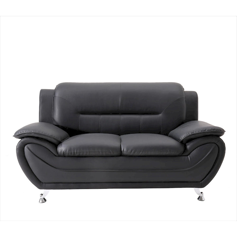 Sanuel 61.3 Faux Leather Pillow Top Arm Loveseat - N/A