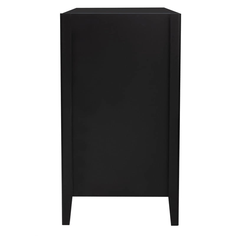 Armoire de rangement à trois portes avec poignées métalliques, idéale pour les couloirs, entrées, salons et chambres à coucher