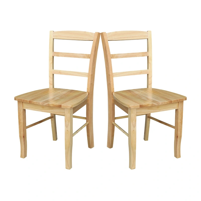 The Gray Barn Chaise de Salle à Manger Échelle en Bois Moonshine (Lot de 2)