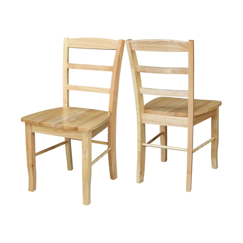 The Gray Barn Chaise de Salle à Manger Échelle en Bois Moonshine (Lot de 2)