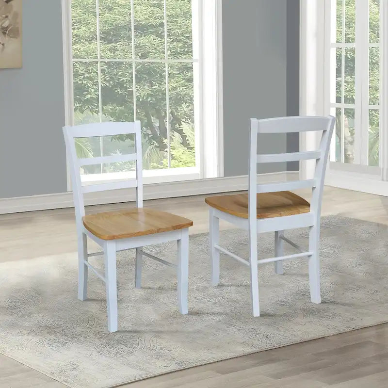 The Gray Barn Chaise de Salle à Manger Échelle en Bois Moonshine (Lot de 2)