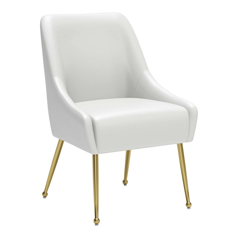 Chaise de salle à manger gris et or
