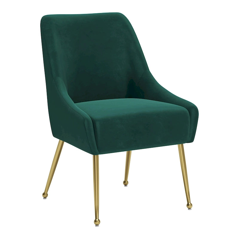 Chaise de salle à manger gris et or