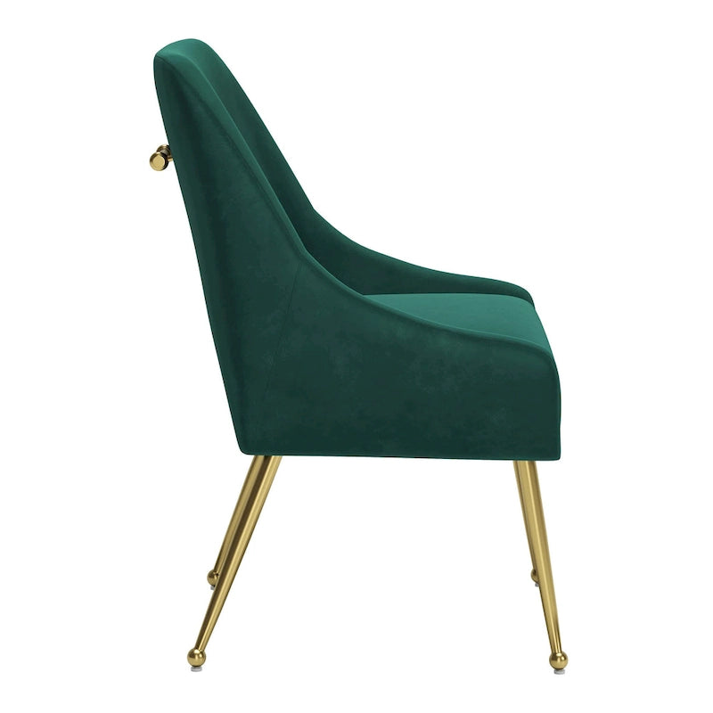 Chaise de salle à manger gris et or