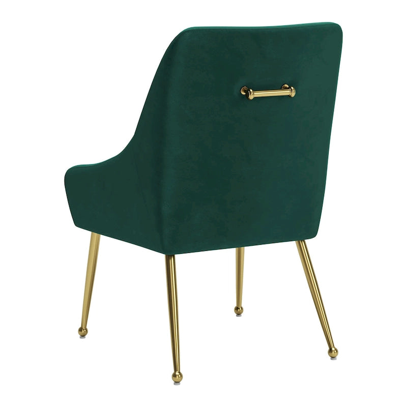 Chaise de salle à manger gris et or