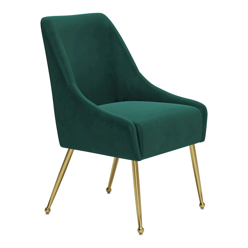 Chaise de salle à manger gris et or