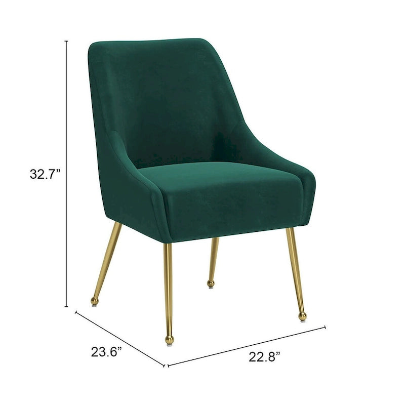 Chaise de salle à manger gris et or