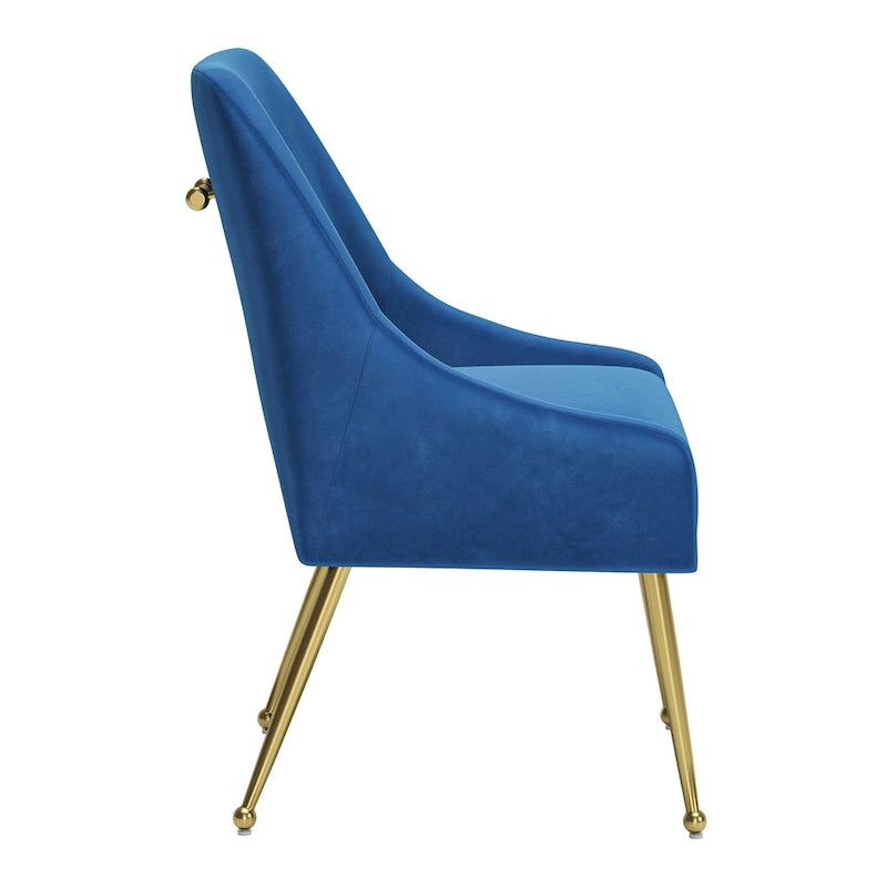Chaise de salle à manger gris et or
