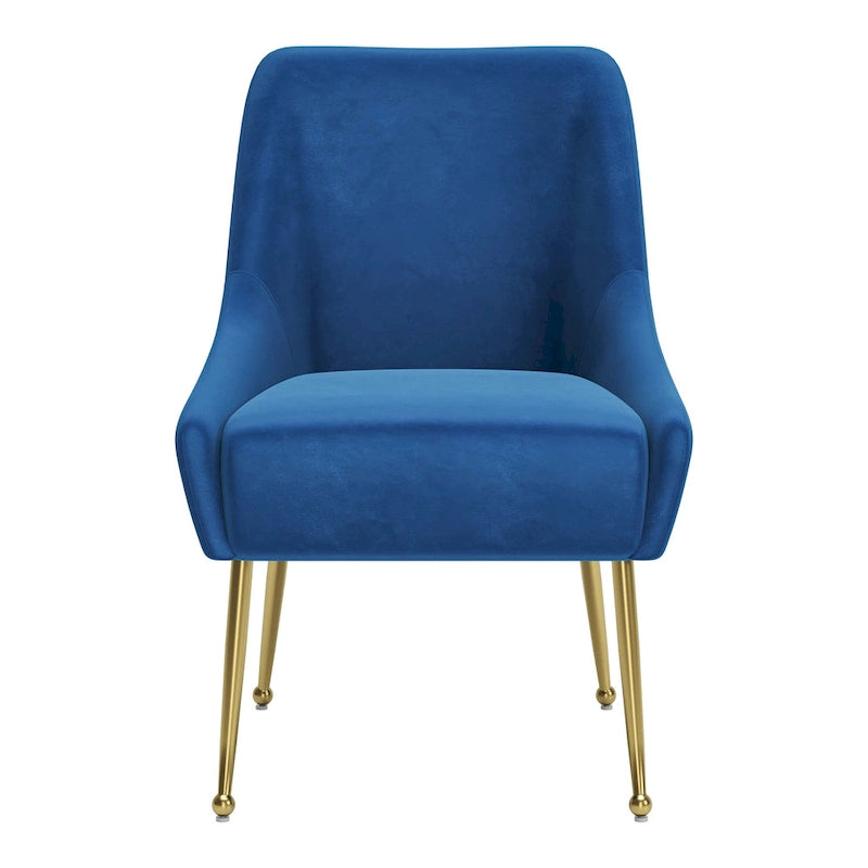 Chaise de salle à manger gris et or