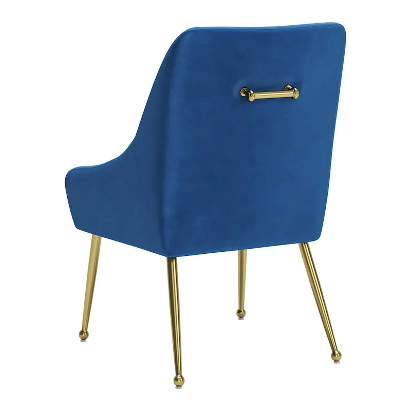 Chaise de salle à manger gris et or
