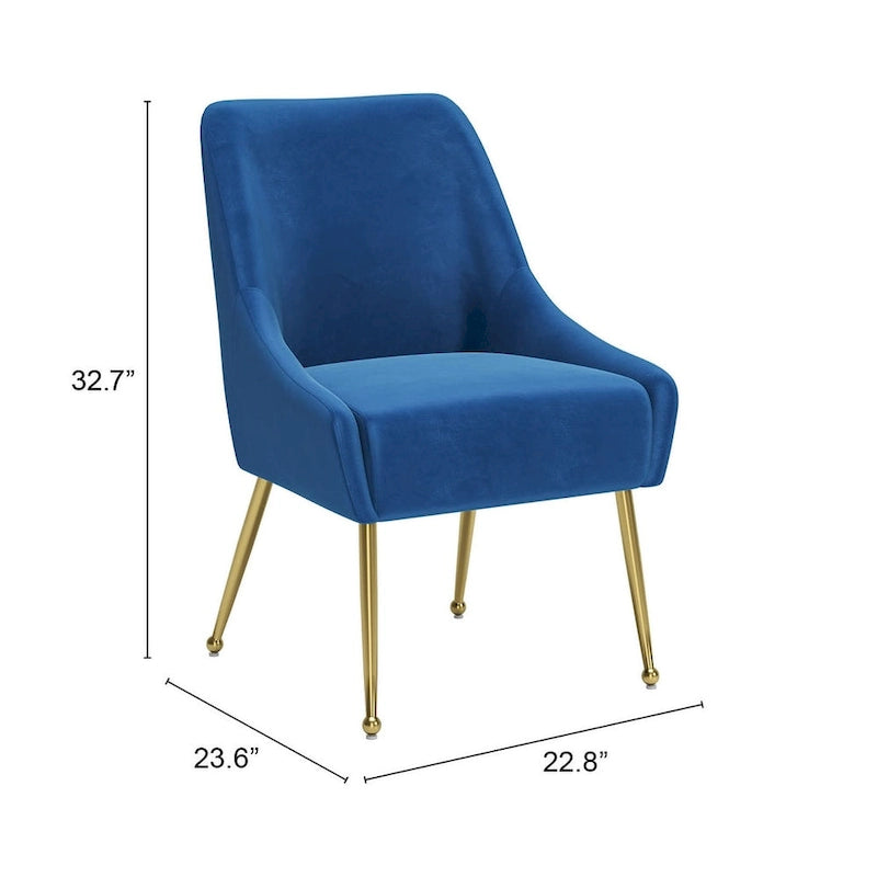 Chaise de salle à manger gris et or