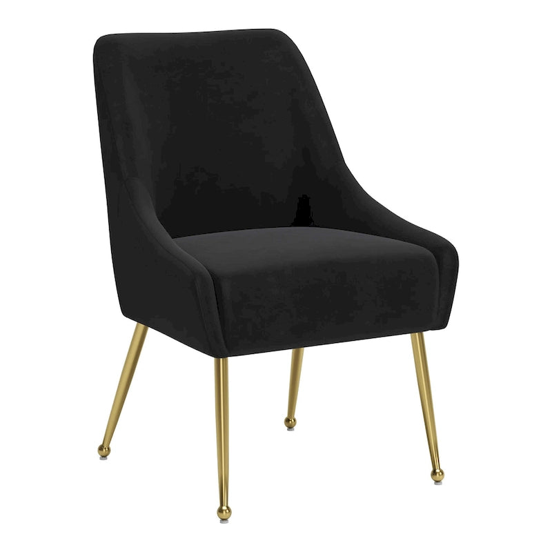 Chaise de salle à manger gris et or