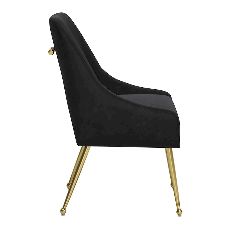 Chaise de salle à manger gris et or
