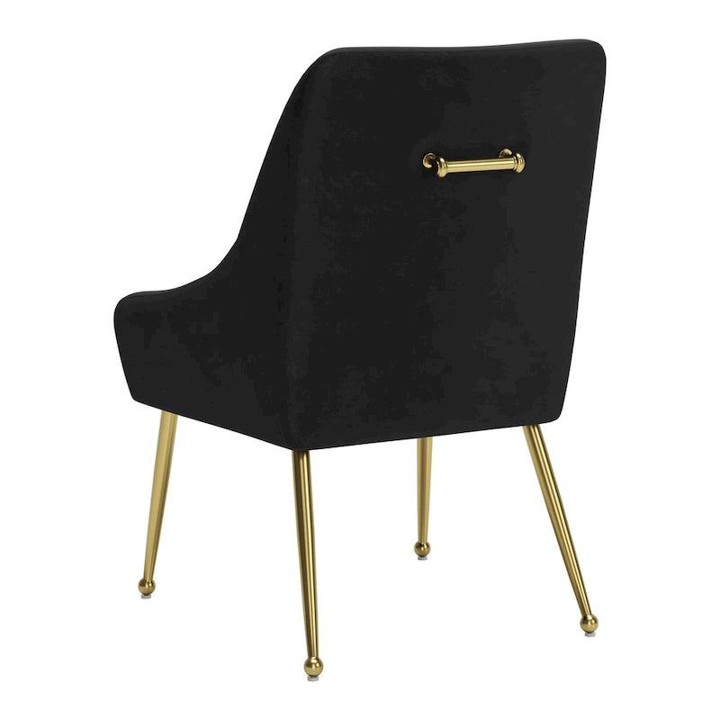 Chaise de salle à manger gris et or