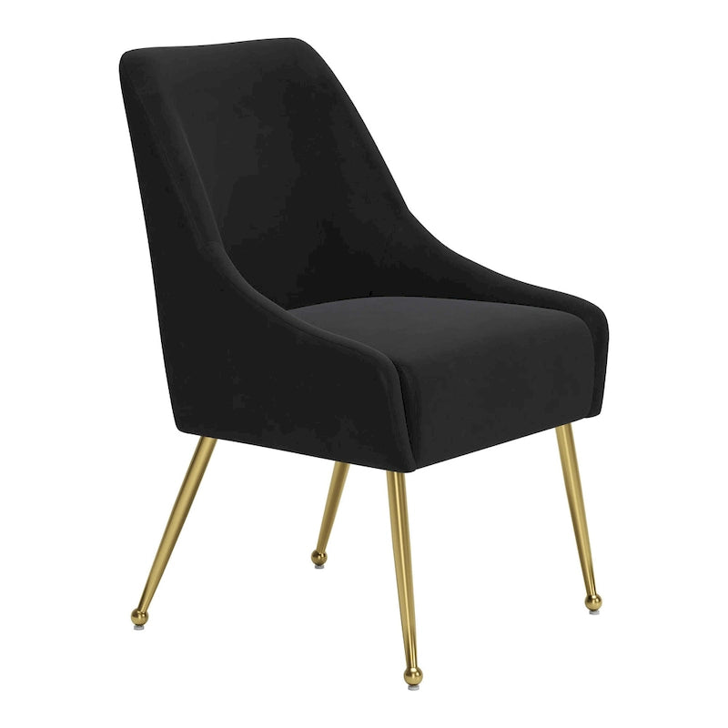 Chaise de salle à manger gris et or