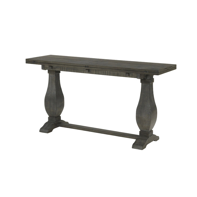 Table console de canapé escamotable sur pied en bois massif de 60 po