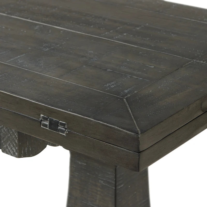 Table console de canapé escamotable sur pied en bois massif de 60 po
