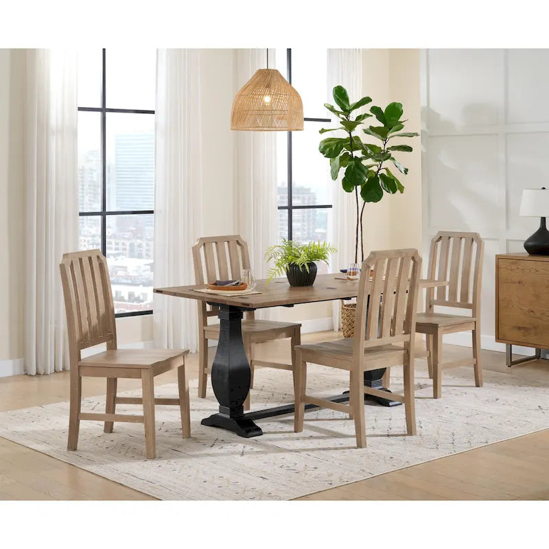 Table console de canapé escamotable sur pied en bois massif de 60 po