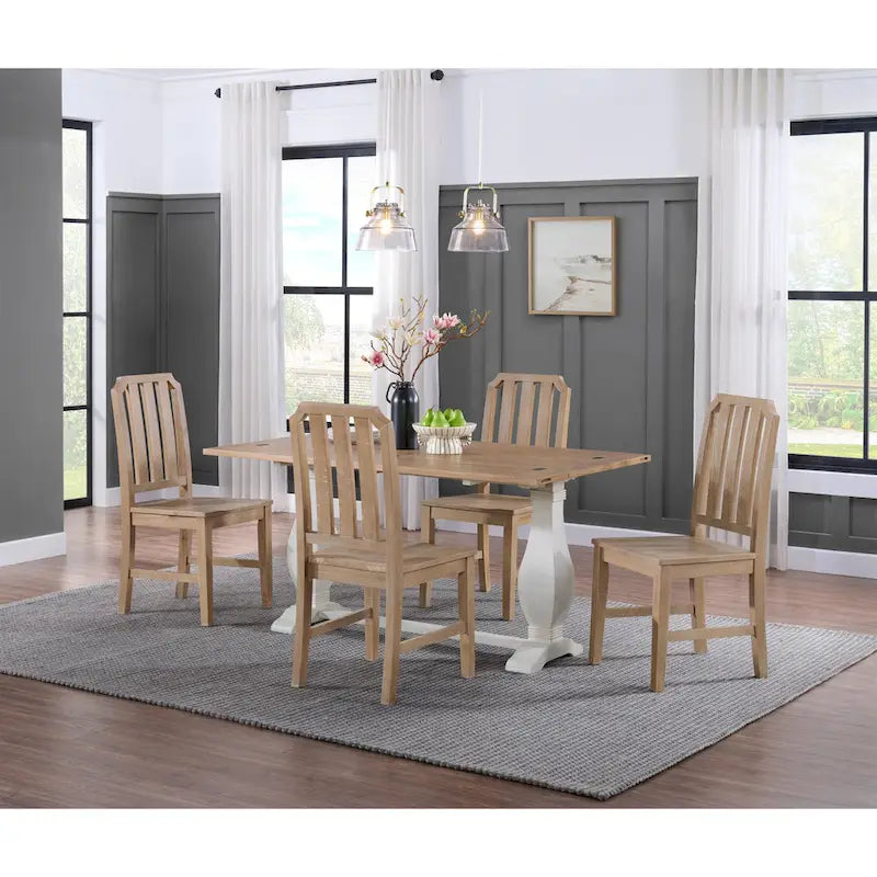 Table console de canapé escamotable sur pied en bois massif de 60 po