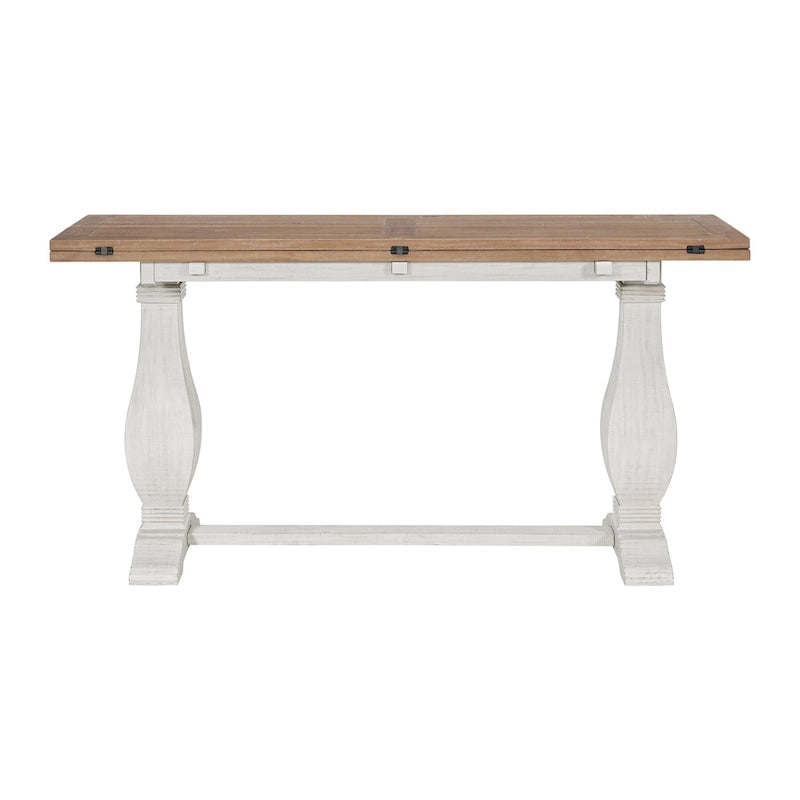 Table console de canapé escamotable sur pied en bois massif de 60 po