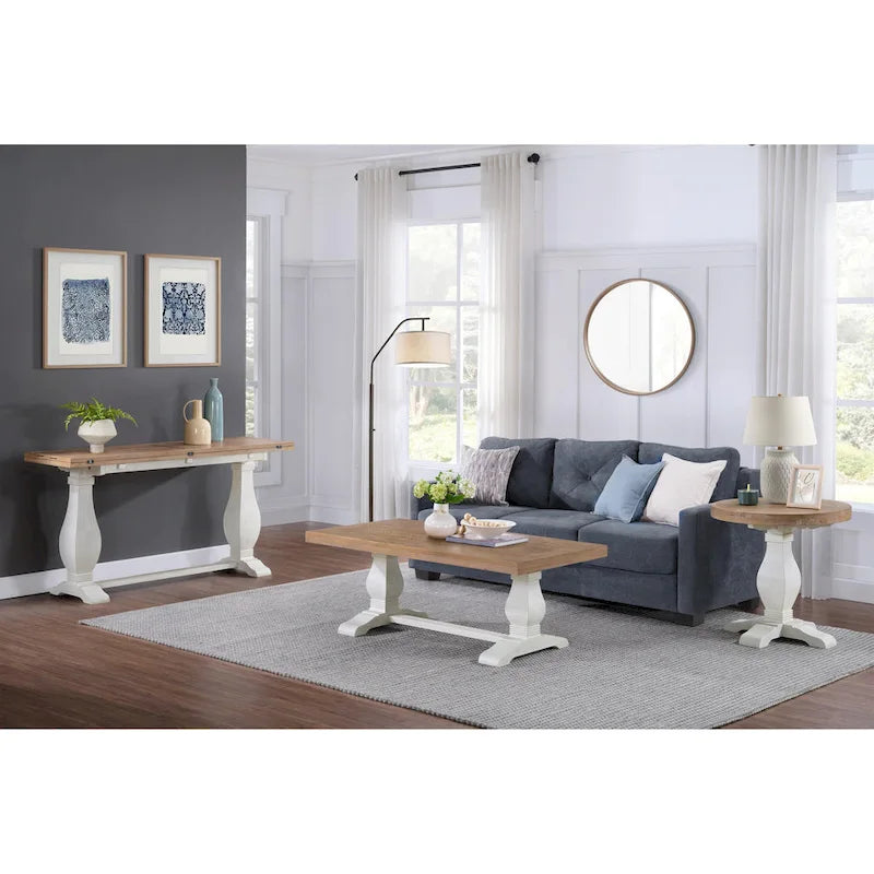 Table console de canapé escamotable sur pied en bois massif de 60 po
