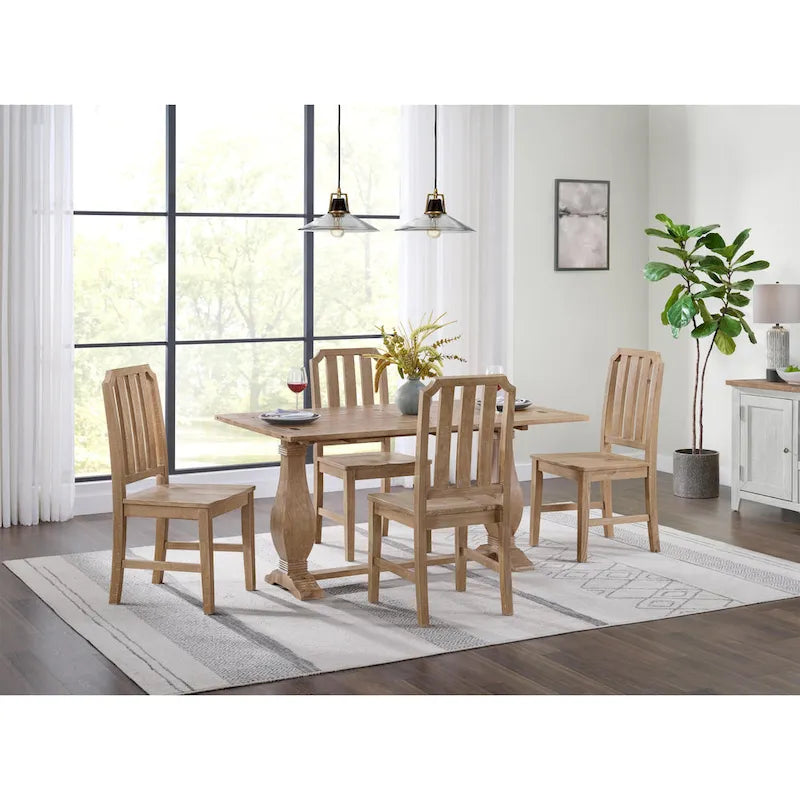 Table console de canapé escamotable sur pied en bois massif de 60 po