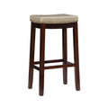 Tabouret de bar 32 po en similicuir beige