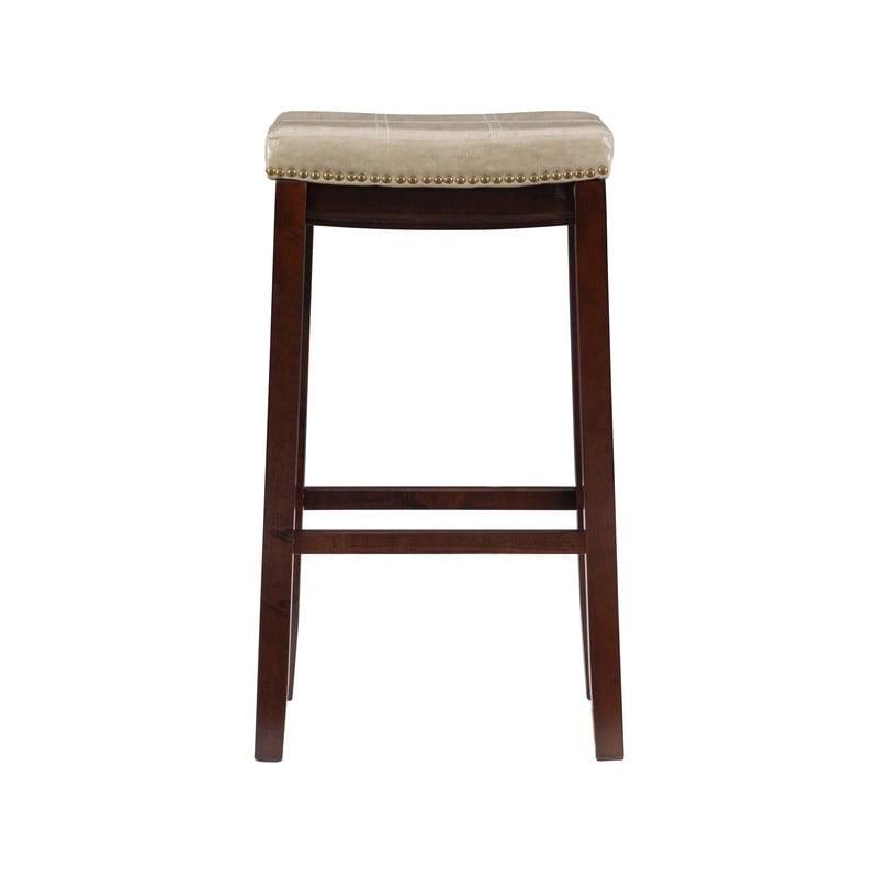 Tabouret de bar 32 po en similicuir beige