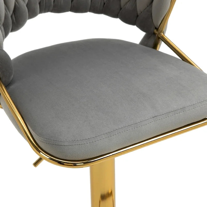 Tabourets de bar modernes en velours avec dossier (lot de 4)