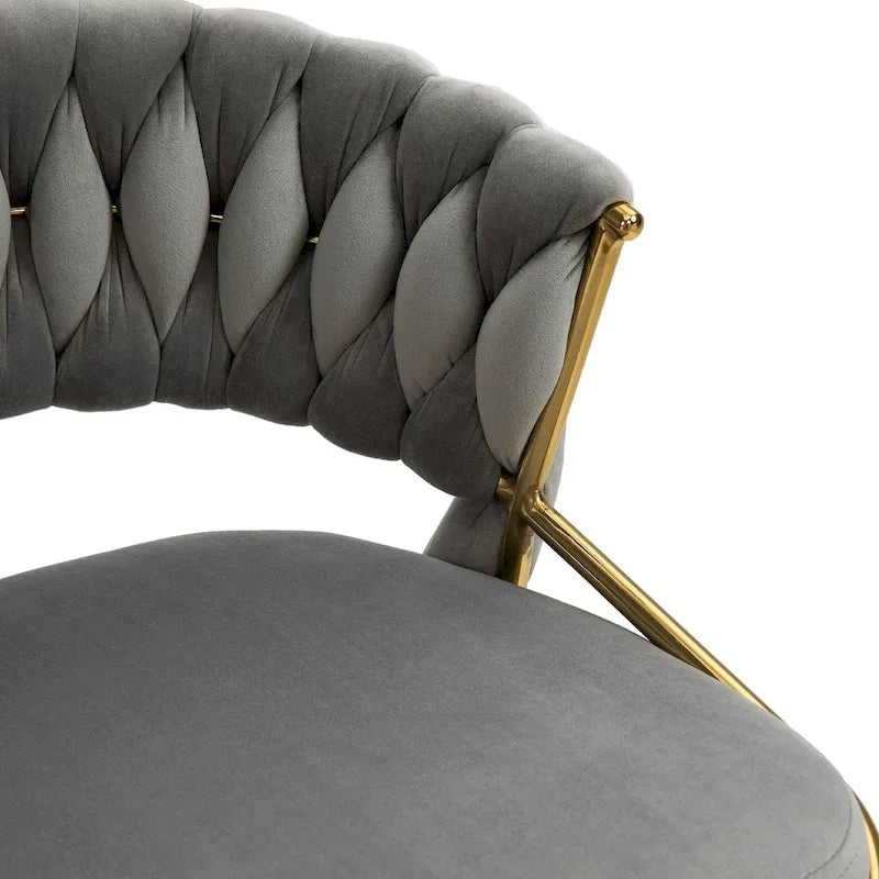 Tabourets de bar modernes en velours avec dossier (lot de 4)