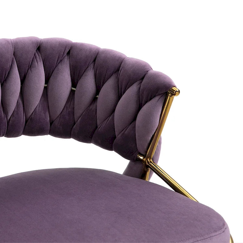 Tabourets de bar modernes en velours avec dossier (lot de 4)