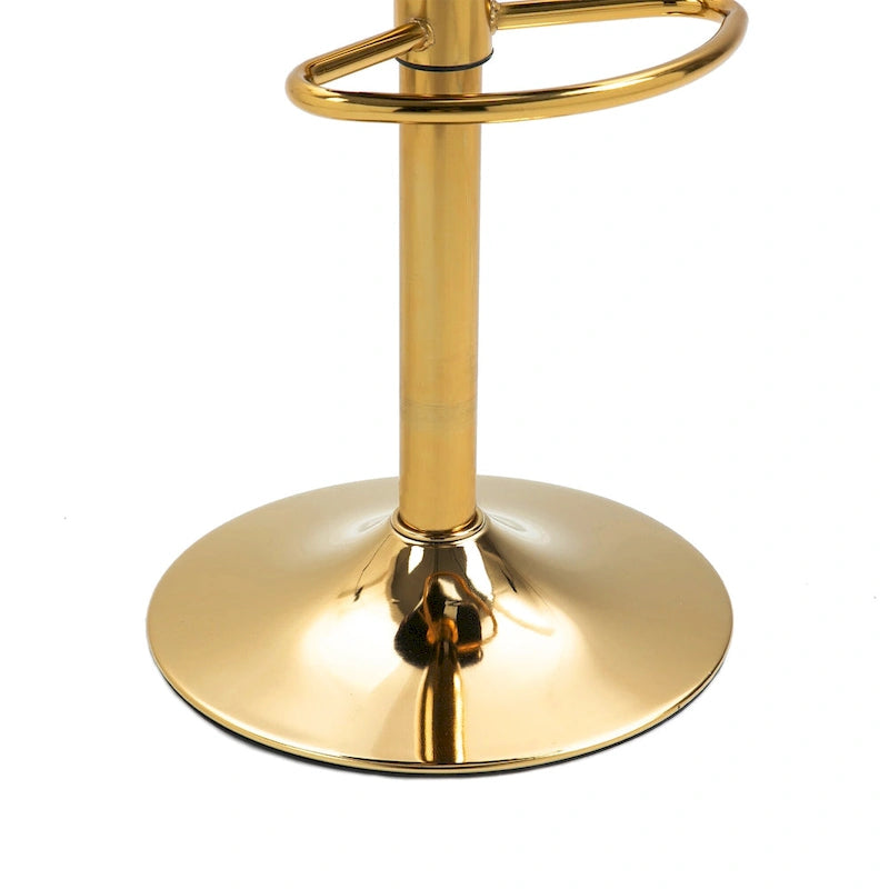 Tabourets de bar modernes en velours avec dossier (lot de 4)