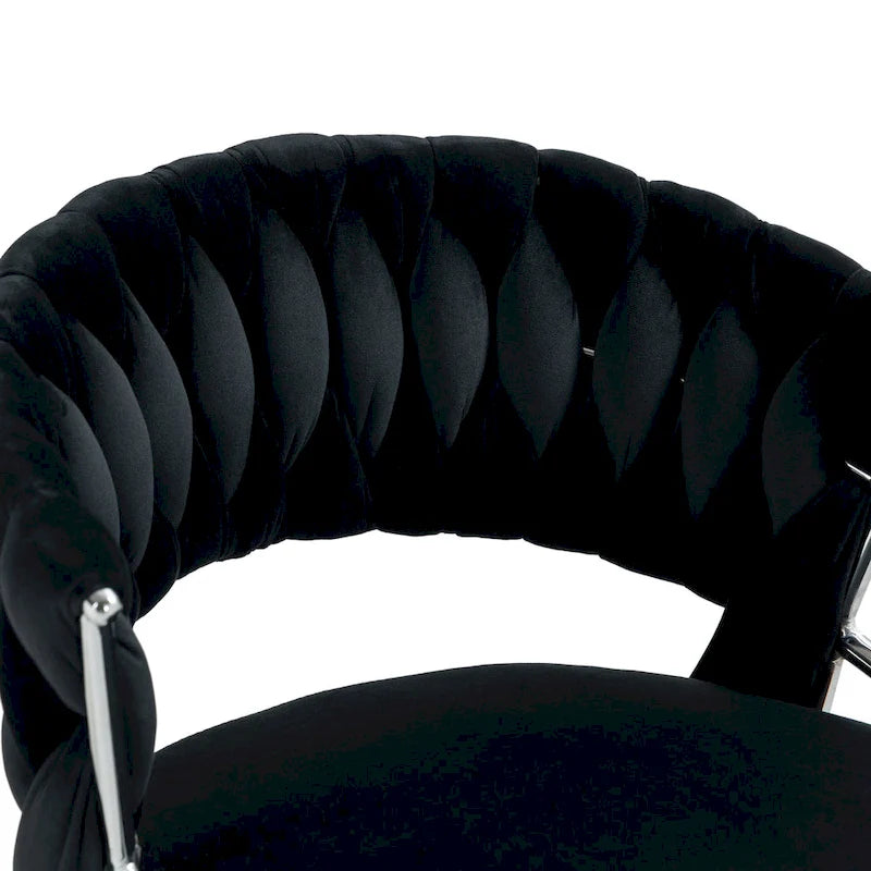 Tabourets de bar modernes en velours avec dossier (lot de 4)