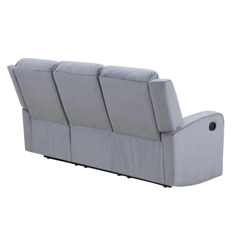 Canapé inclinable en tissu gris-bleu Dale