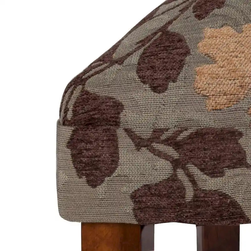 Chaise de salle à manger en chenille florale texturée sauge classique