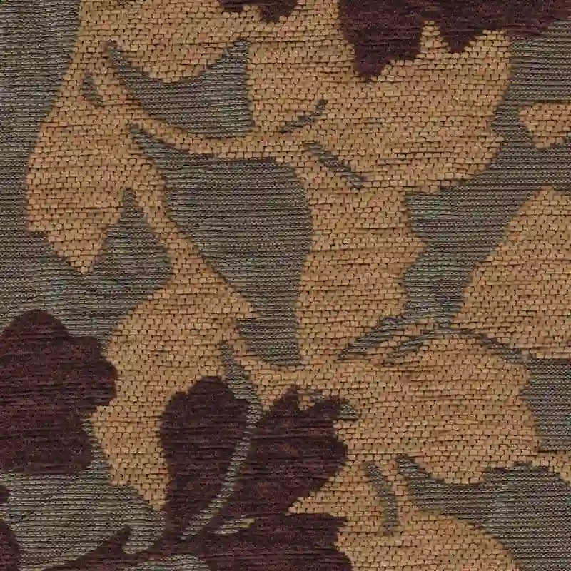 Chaise de salle à manger en chenille florale texturée sauge classique
