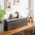 Banc de rangement Dean Farmhouse gris rustique