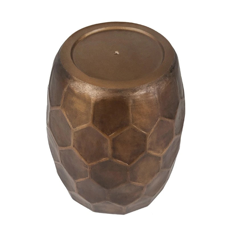 Table d'appoint ou tabouret d'extérieur rond en cuivre pour patio